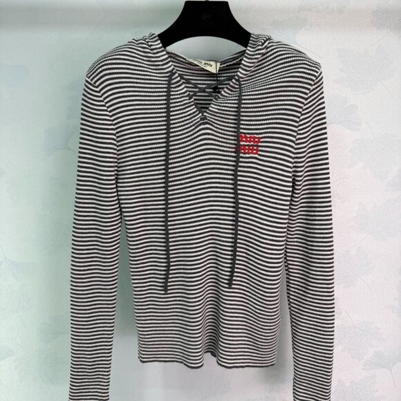 Miu Miu 2026 new striped knit sweater